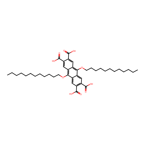 9,10-Didodecoxyanthracene-2,3,6,7-tetracarboxylic acid structure