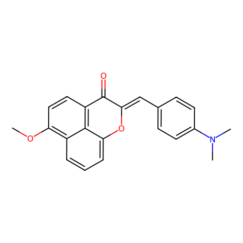 2-[4-(dimethylamino)benzylidene]-6-methoxybenzo[de]chromen-3(2H)-one structure