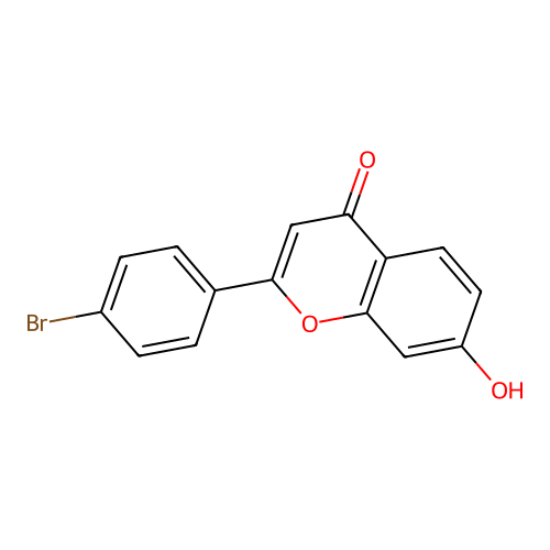 2-(4-bromophenyl)-7-hydroxy-4H-chromen-4-one structure