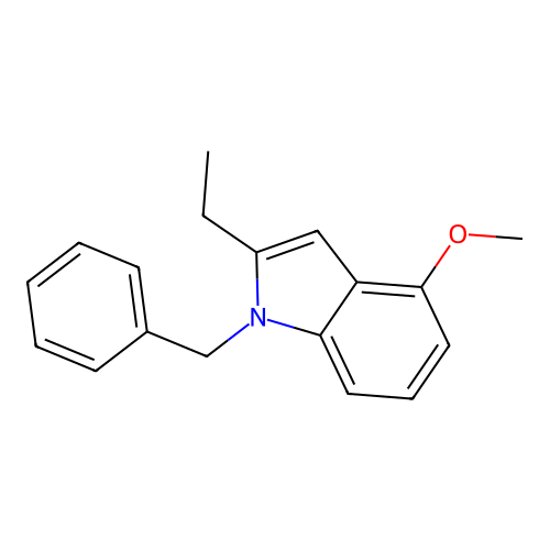 1-Benzyl-2-ethyl-4-methoxy-1H-indole structure