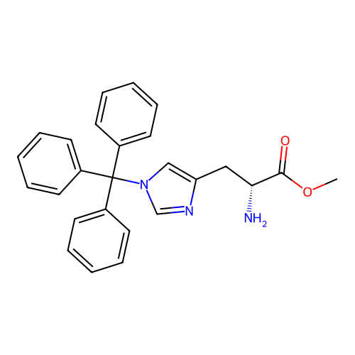Methyl (2R)-2-amino-3-[1-(triphenylmethyl)imidazol-4-YL]propanoate structure