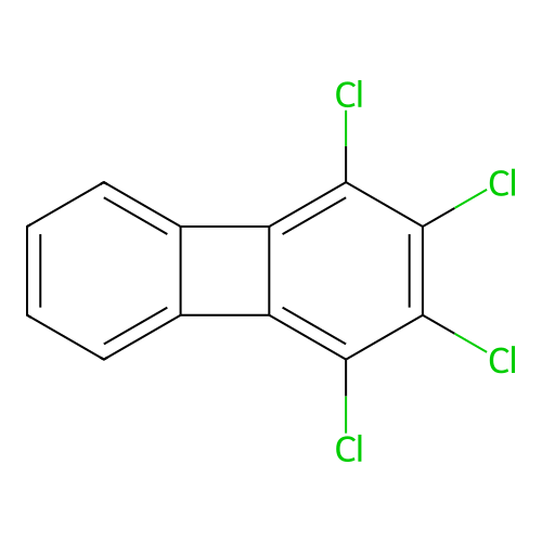 Biphenylene, tetrachloro- structure