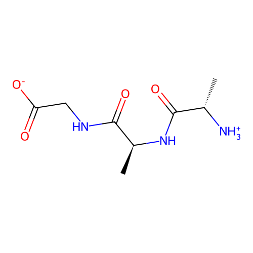 2-[[(2S)-2-[[(2S)-2-azaniumylpropanoyl]amino]propanoyl]amino]acetate structure