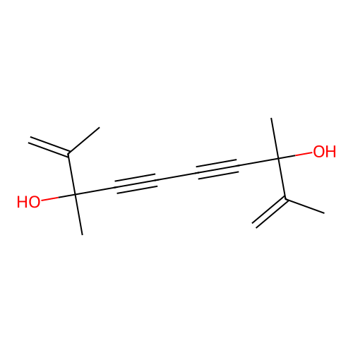 2,3,8,9-Tetramethyldeca-1,9-diene-4,6-diyne-3,8-diol structure