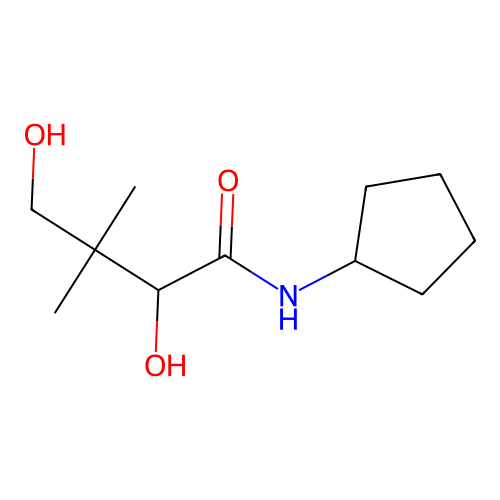 N-cyclopentyl-2,4-dihydroxy-3,3-dimethylbutanamide structure
