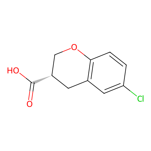 (3S)-6-Chlorochromane-3-carboxylic acid structure