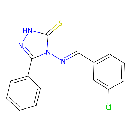 4-[(3-Chloro-benzylidene)-amino]-5-phenyl-4H-[1,2,4]triazole-3-thiol structure