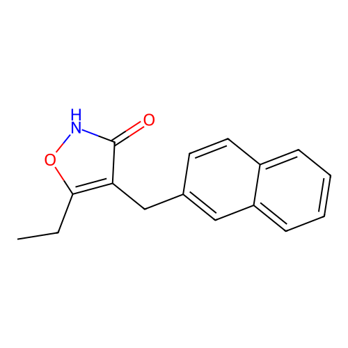 5-Ethyl-4-(2-naphthalenylmethyl)-3(2H)-isoxazolone structure
