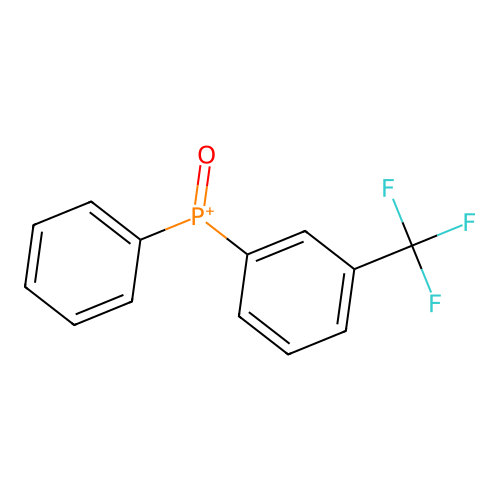 Oxo-phenyl-[3-(trifluoromethyl)phenyl]phosphanium structure