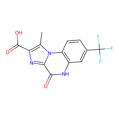 2-Carboxy-1-methyl-7-trifluoromethylimidazo[1,2-a]quinoxalin-4(5H)-one structure