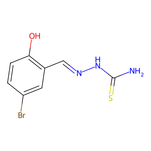 1-(2-Hydroxy-5-bromo-benzylidene)thiosemicarbazide structure