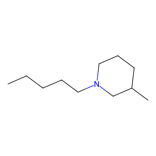 Piperidine, 3-methyl-1-pentyl structure
