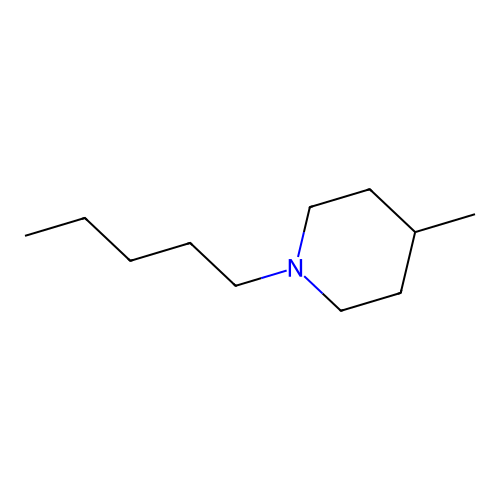 Piperidine, 4-methyl-1-pentyl structure