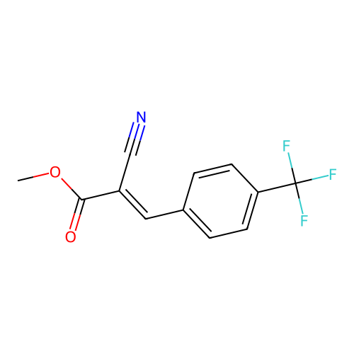 methyl (E)-2-cyano-3-[4-(trifluoromethyl)phenyl]prop-2-enoate structure