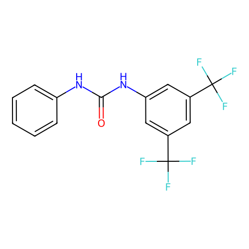 N-[3,5-bis(trifluoromethyl)phenyl]-N'-phenylurea structure