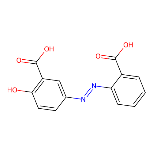 5-(2-羧基苯偶氮基)-2-羟基苯甲酸 structure