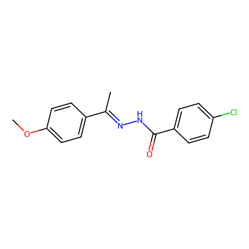 4-chloro-N'-[1-(4-methoxyphenyl)ethylidene]benzohydrazide structure