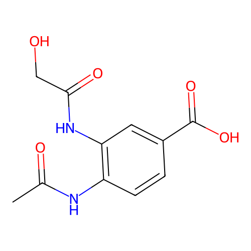 4-(Acetylamino)-3-((Hydroxyacetyl)Amino)Benzoic Acid structure