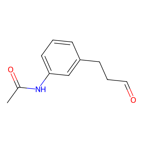 N-[3-(3-oxopropyl)phenyl]acetamide structure