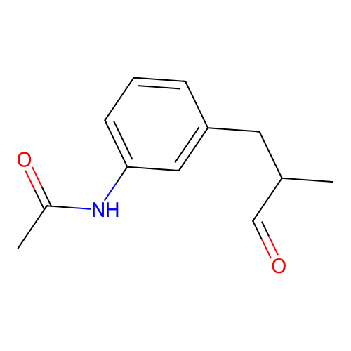 Acetamide,n-[3-(2-methyl-3-oxopropyl)phenyl]- structure