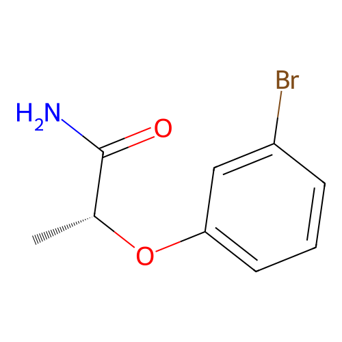 (2R)-2-(3-bromophenoxy)propanamide structure