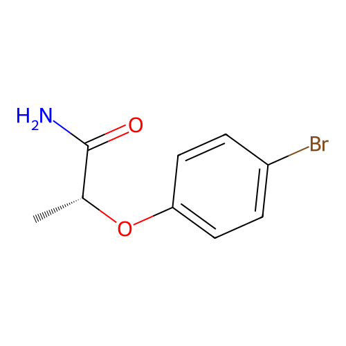(2~{R})-2-(4-bromanylphenoxy)propanamide structure