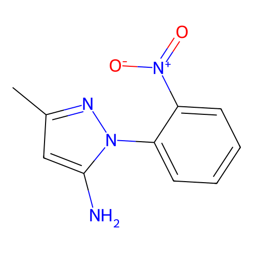 5-amino-1-{2-nitrophenyl}-3-methyl-1H-pyrazole structure