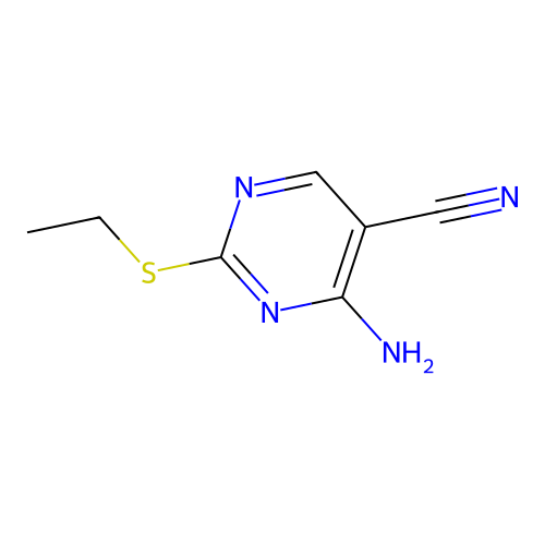 4-Amino-2-(ethylthio)-5-pyrimidinecarbonitrile structure