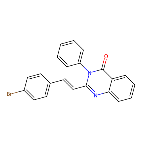 2-[(E)-2-(4-bromophenyl)ethenyl]-3-phenylquinazolin-4(3H)-one structure