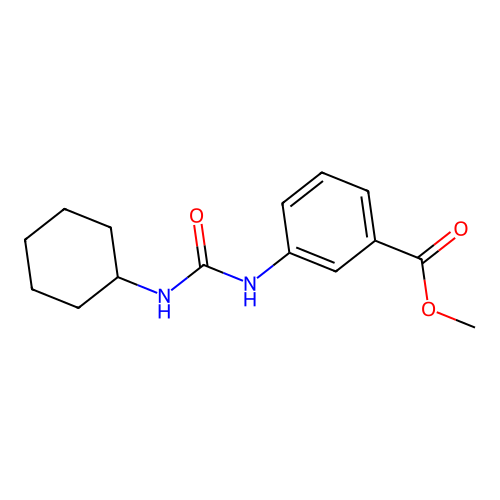 methyl 3-[(N-cyclohexylcarbamoyl)amino]benzoate structure