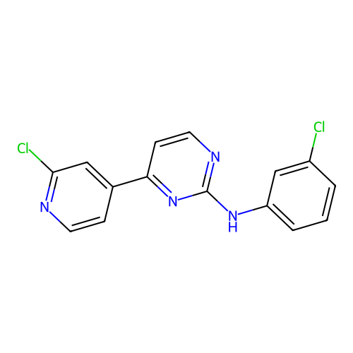 N-(3-chlorophenyl)-4-(2-chloropyridin-4-yl)pyrimidin-2-amine structure