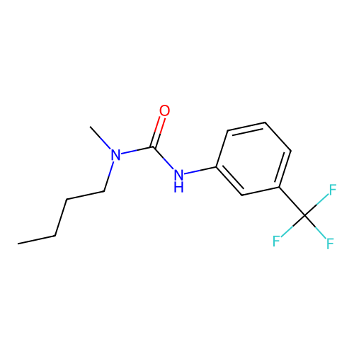 N-butyl-N-methyl-N'-[3-(trifluoromethyl)phenyl]urea structure