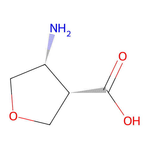 (3S,4R)-4-aminooxolane-3-carboxylic acid structure