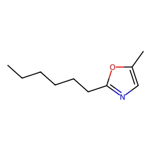 Oxazole, 2-hexyl-5-methyl- structure