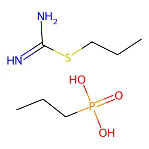 Pseudourea, 2-propyl-2-thio-, propylphosphite structure