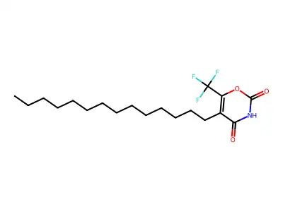 5-Tetradecyl-6-trifluoromethyl[1,3]oxazine-2,4-dione structure