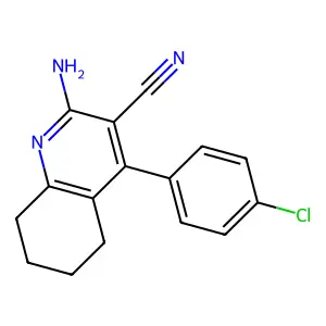 2-Amino-4-(4-chlorophenyl)-5,6,7,8-tetrahydroquinoline-3-carbonitrile structure