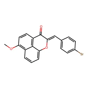 (E)-2-(4-bromobenzylidene)-6-methoxybenzo[de]chromen-3(2H)-one structure