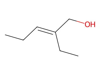 (E)-2-ethylpent-2-en-1-ol structure