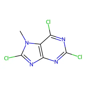 2,6,8-trichloro-7-methyl-7H-purine structure