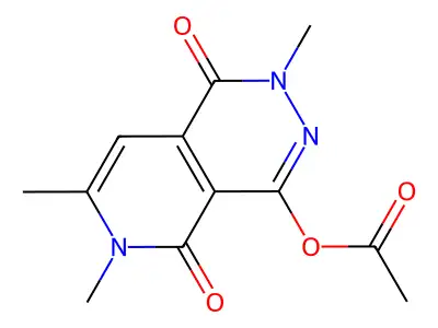 Pyrido(3,4-d)pyridazine-1,5-dione, 2,6-dihydro-4-(acetyloxy)-2,6,7-trimethyl- structure
