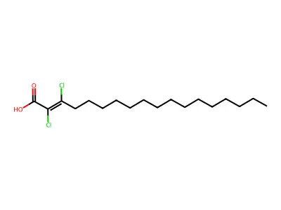 (E)-2,3-dichlorooctadec-2-enoic Acid structure