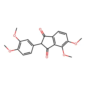 2-(3,4-Dimethoxyphenyl)-4,5-dimethoxyindene-1,3-dione structure