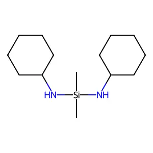 N,N'-二环己基-1,1-二甲基硅二胺 structure