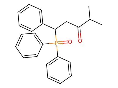 1-Diphenylphosphoryl-4-methyl-1-phenylpentan-3-one structure