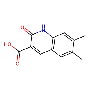 2-Hydroxy-6,7-dimethylquinoline-3-carboxylic acid structure