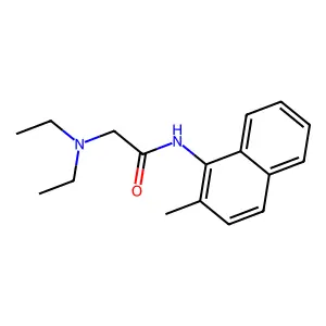 Acetamide, 2-(diethylamino)-N-(2-methyl-1-naphthalenyl)- structure