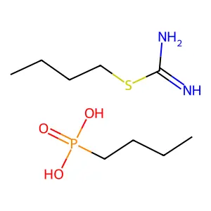 Pseudourea, 2-butyl-2-thio-, butylphosphite structure