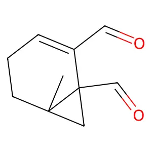 (1R,6R)-6-Methylbicyclo(4.1.0)hept-2-ene-1,2-dicarbaldehyde structure