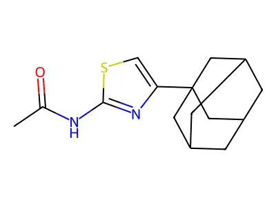 N-[4-(1-adamantyl)-1,3-thiazol-2-yl]acetamide structure